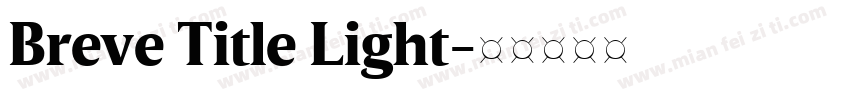 Breve Title Light字体转换